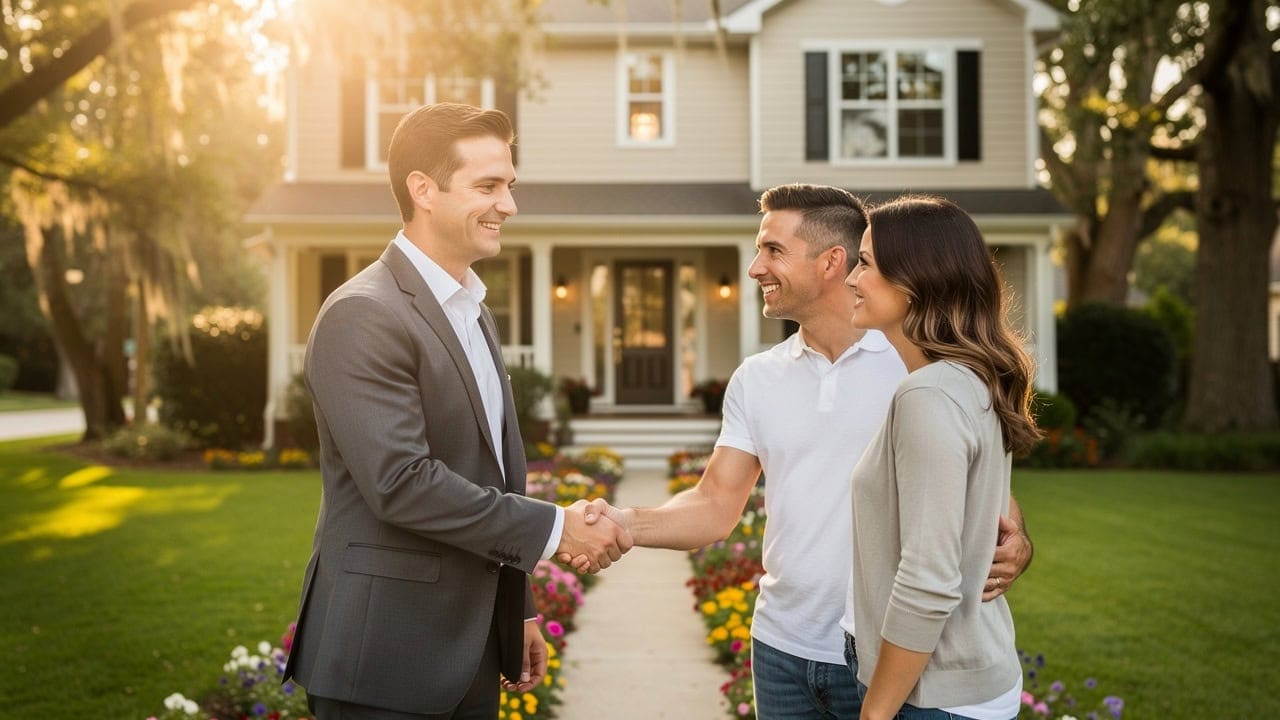 Real estate agent building trust with clients through compliant outreach