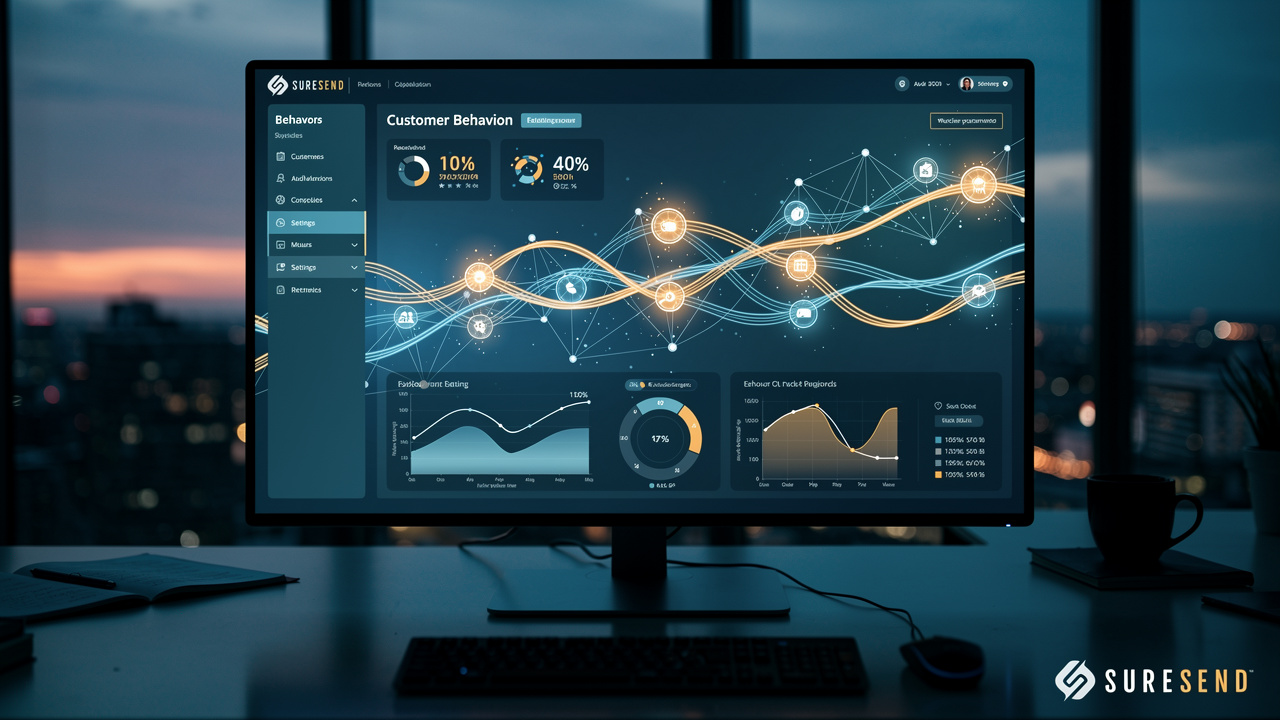AI system analyzing lead engagement and scoring data