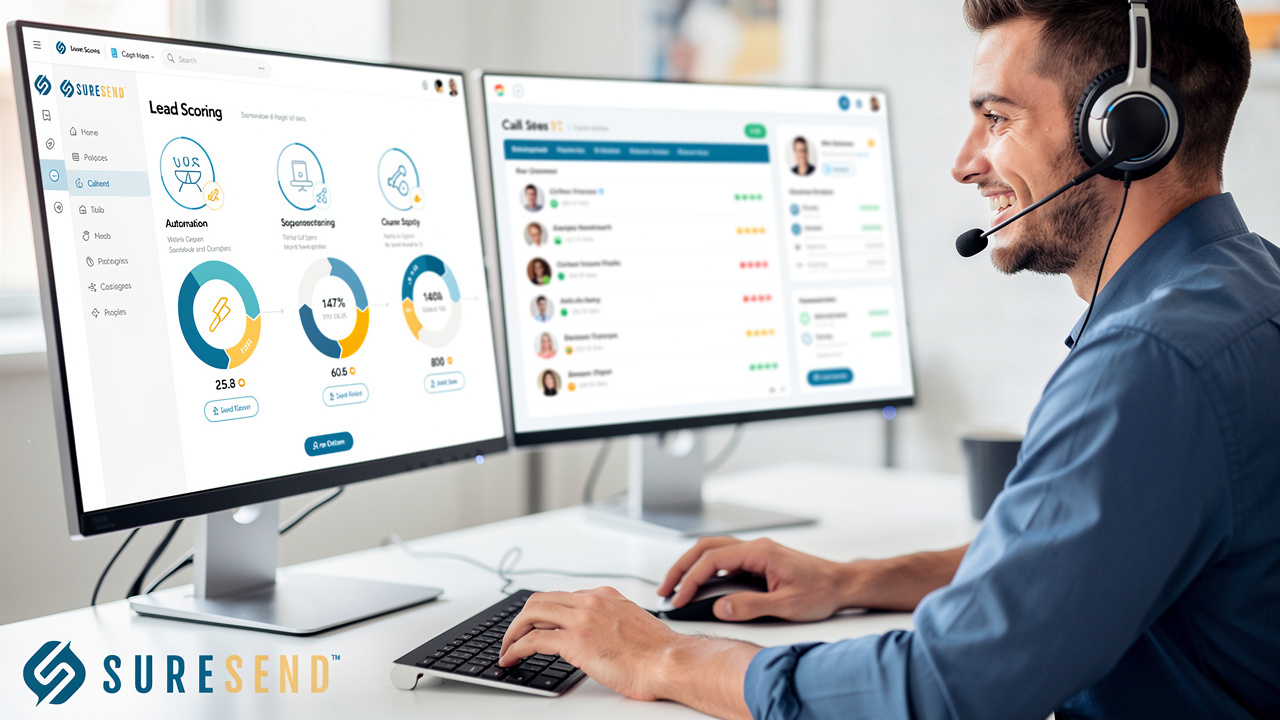 Sales representative using AI-native CRM automation tools