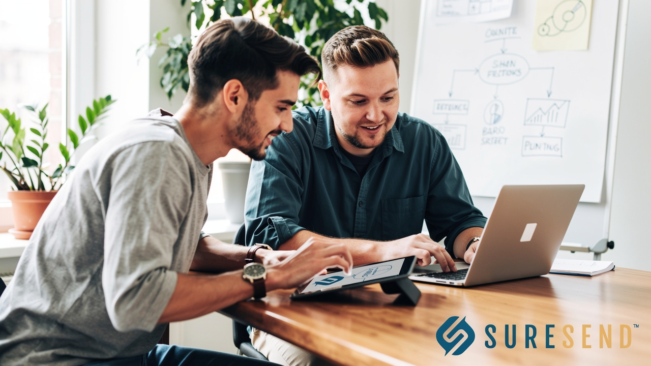 Small business team collaborating using free CRM tools