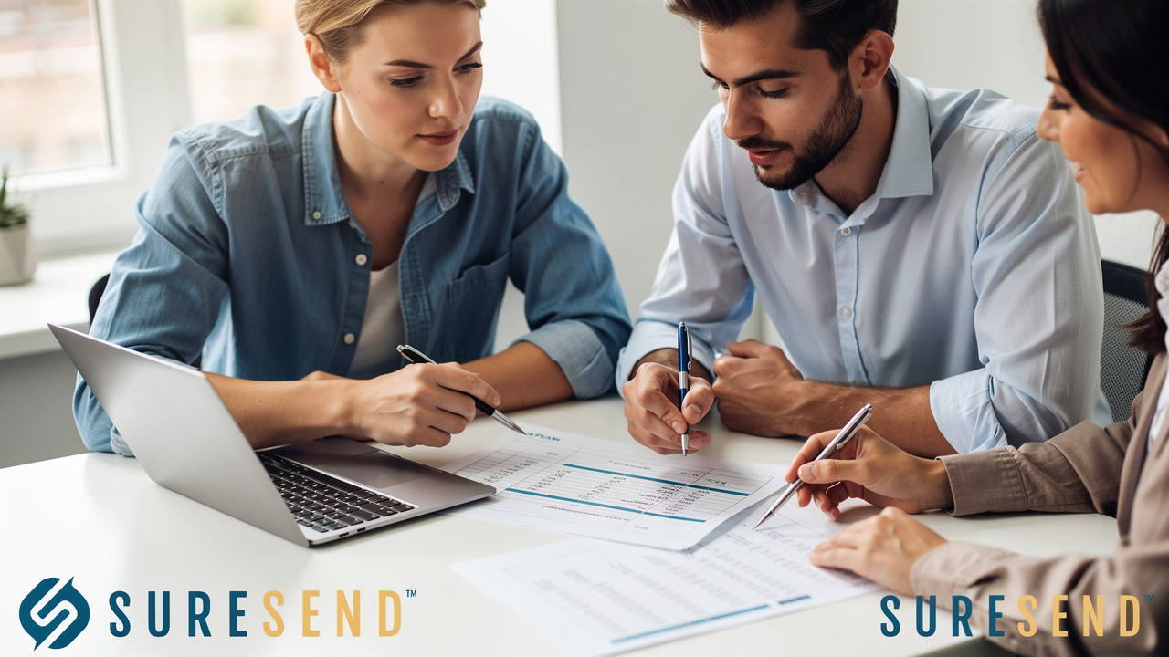 Small business team discussing CRM budget together