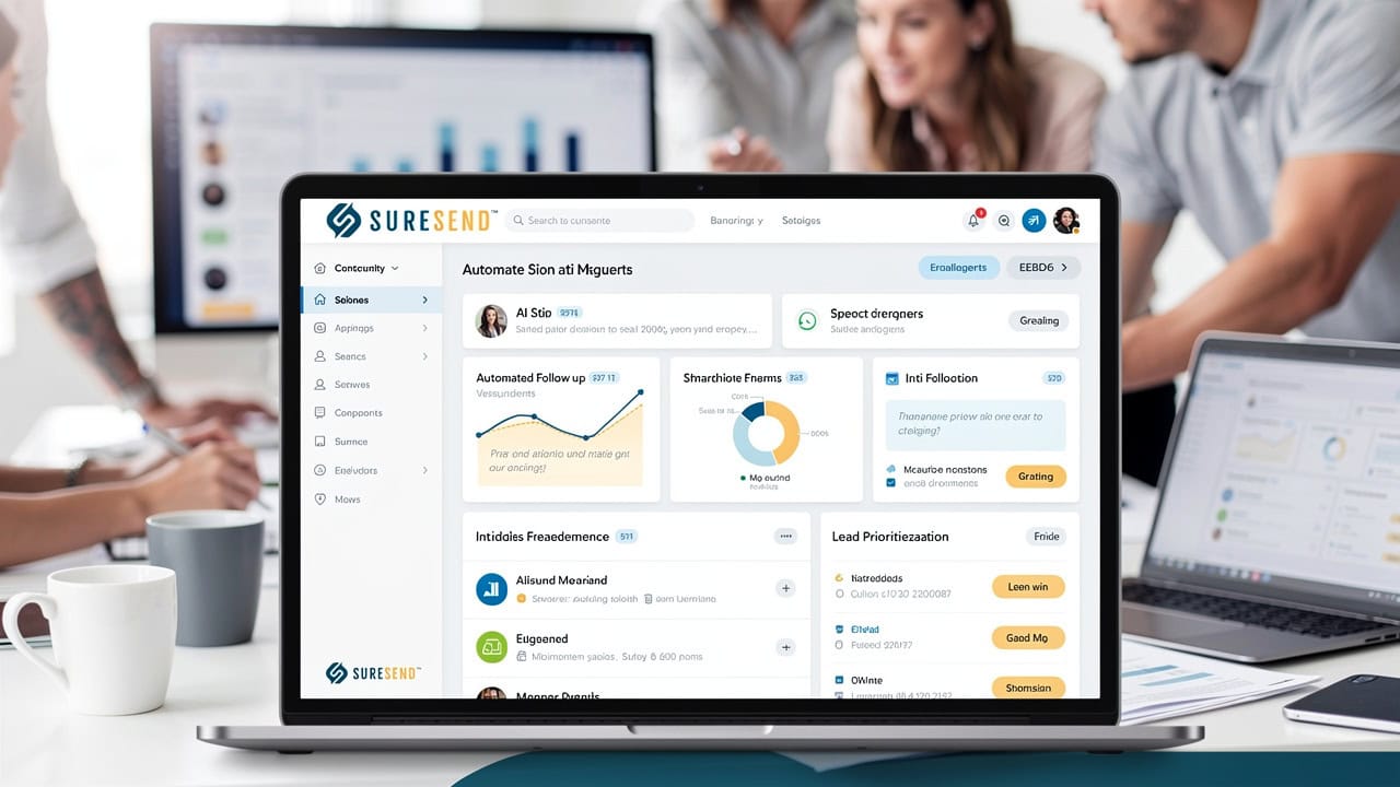 Modern AI-powered CRM dashboard with automated lead routing