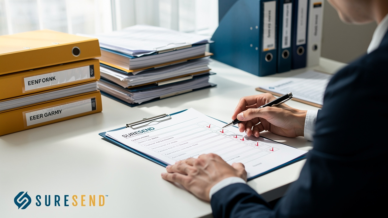 Organized checklist and documentation for CRM vendor due diligence