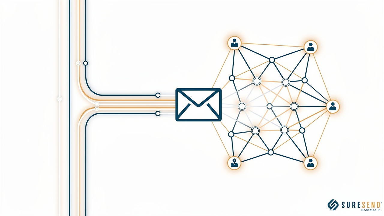 Visual comparison of dedicated versus shared IP networks