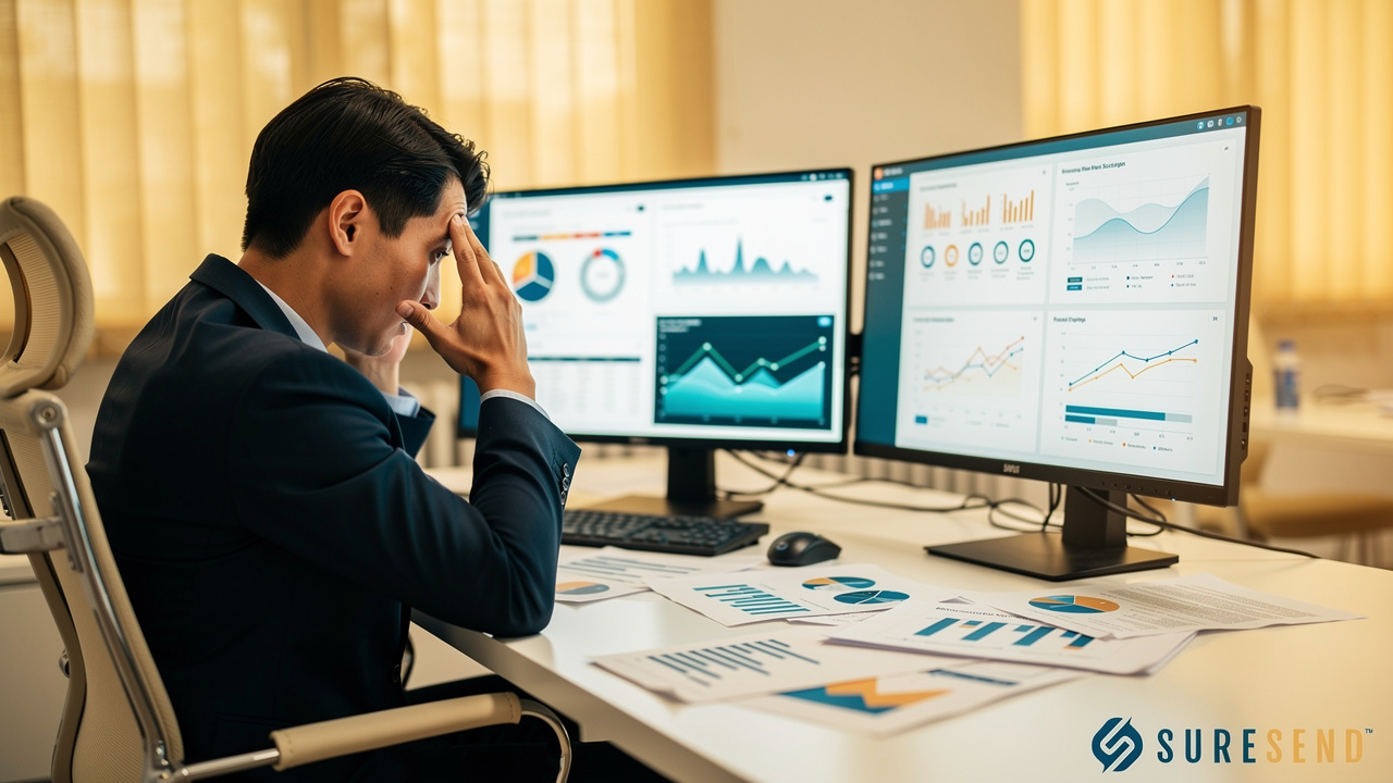 Agent frustrated while reconciling data from separate systems